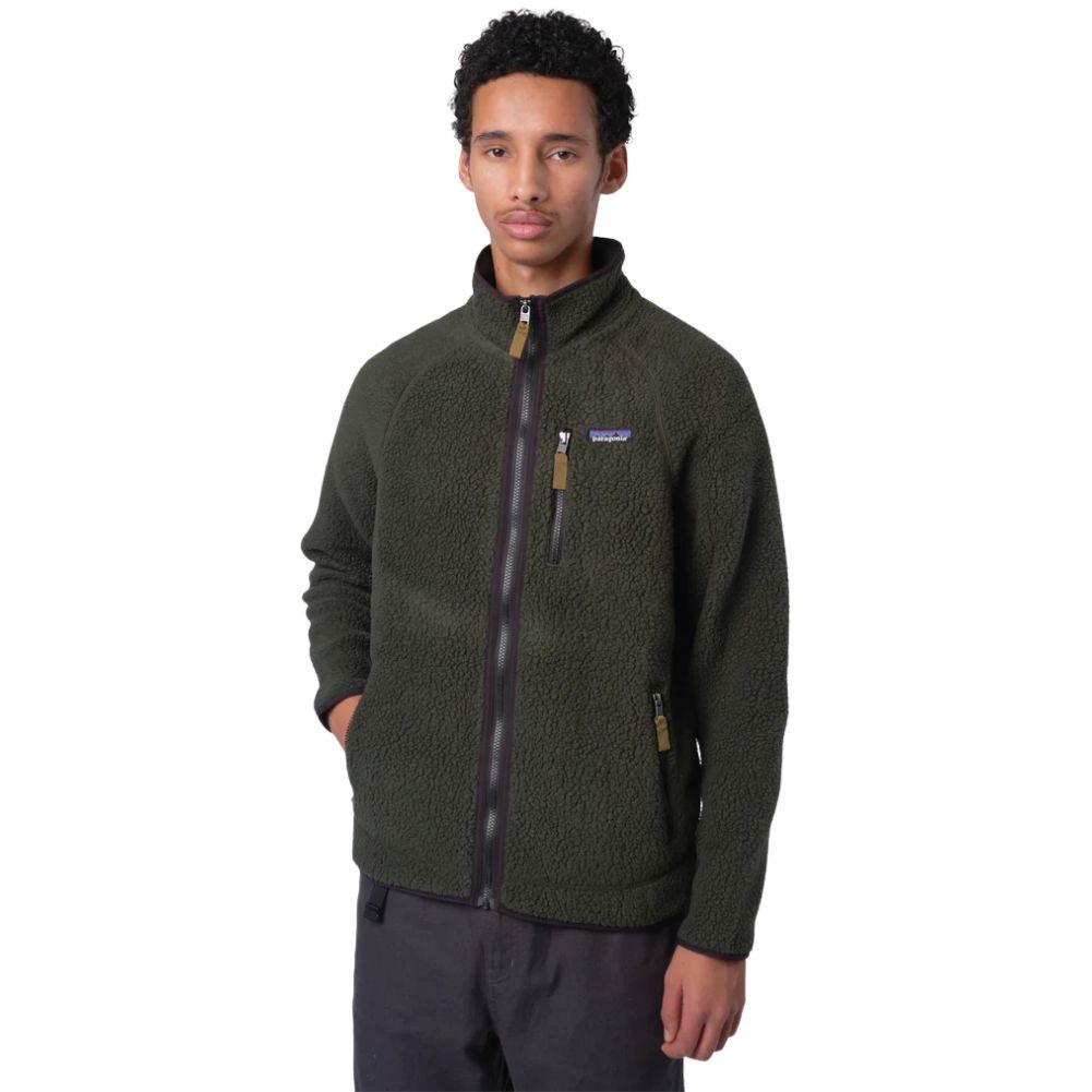 Patagonia Men's Retro Pile Fleece Jacket (Old Growth Green) man