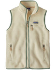 Patagonia Women's Retro Pile Fleece Vest (Natural w/Ellwood Green)