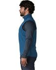 Patagonia Men's R1 Fleece Vest (Aquatic Blue) side
