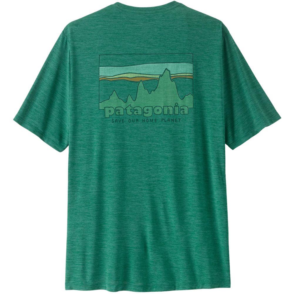 Patagonia Men's Capilene Cool Daily Shirt - '73 Skyline (Gem Green - Light Gem Green X-Dye) back