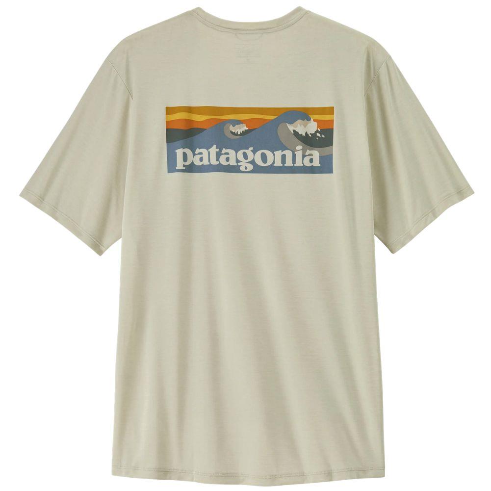Patagonia Men's Capilene Cool Daily Shirt - Boardshort Logo (Dyno White)