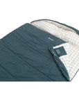 Outwell Camper Lux Double Sleeping Bag (Blue) angle open slight