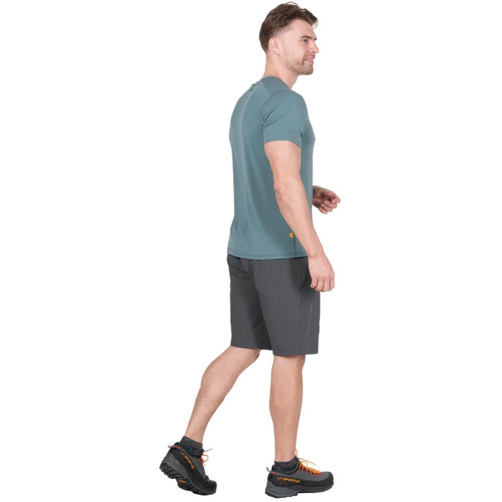 Mountain Equipment Men's Ibex Mountain Short (Anvil Grey) walking right