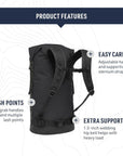 Sea to Summit Big River Dry 50L Backpack (Jet Black) feature