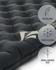 Sea To Summit Ether Light XR PRO Insulated Air Sleeping Mat - Regular (Black)