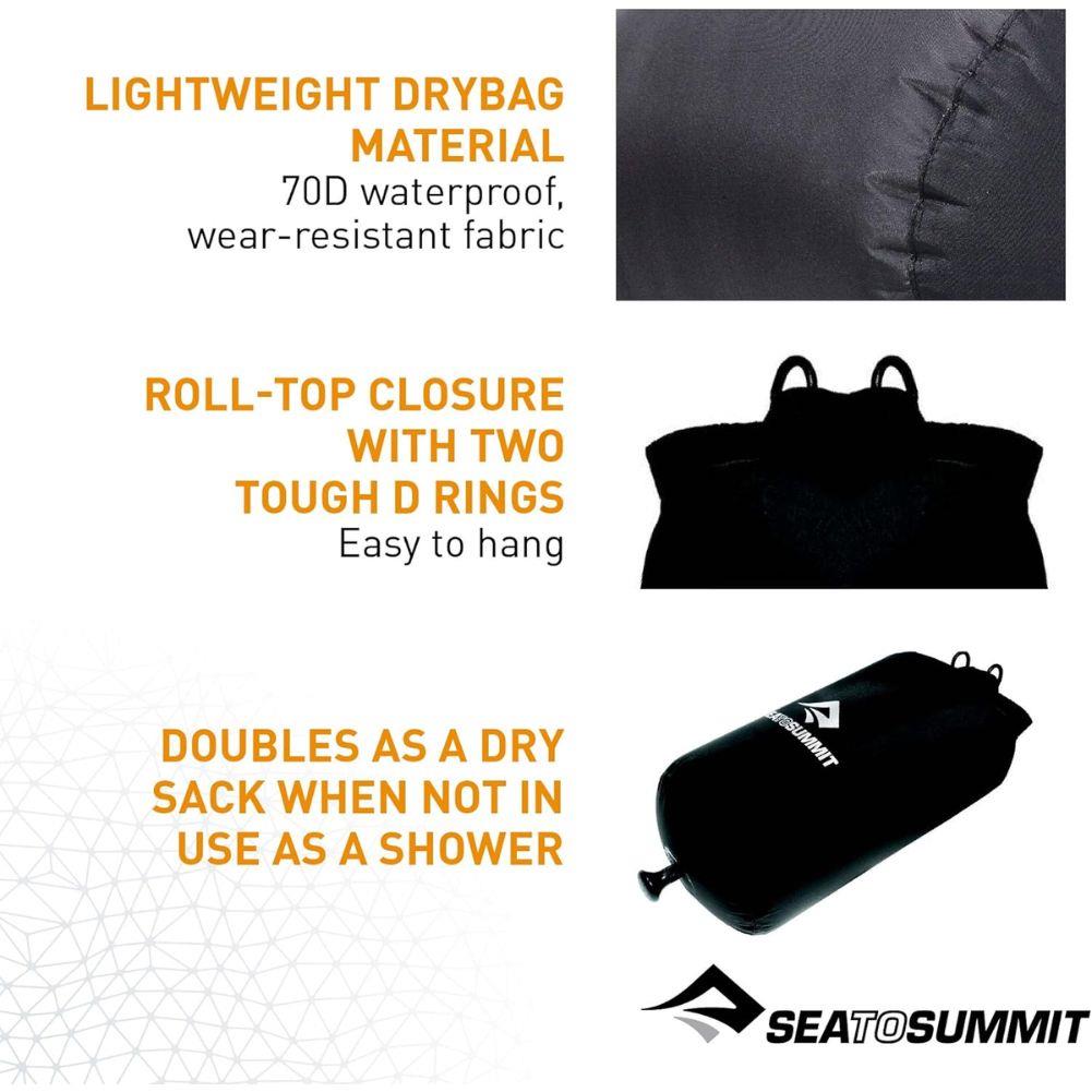 Sea To Summit 10L Pocket Shower (Black) material