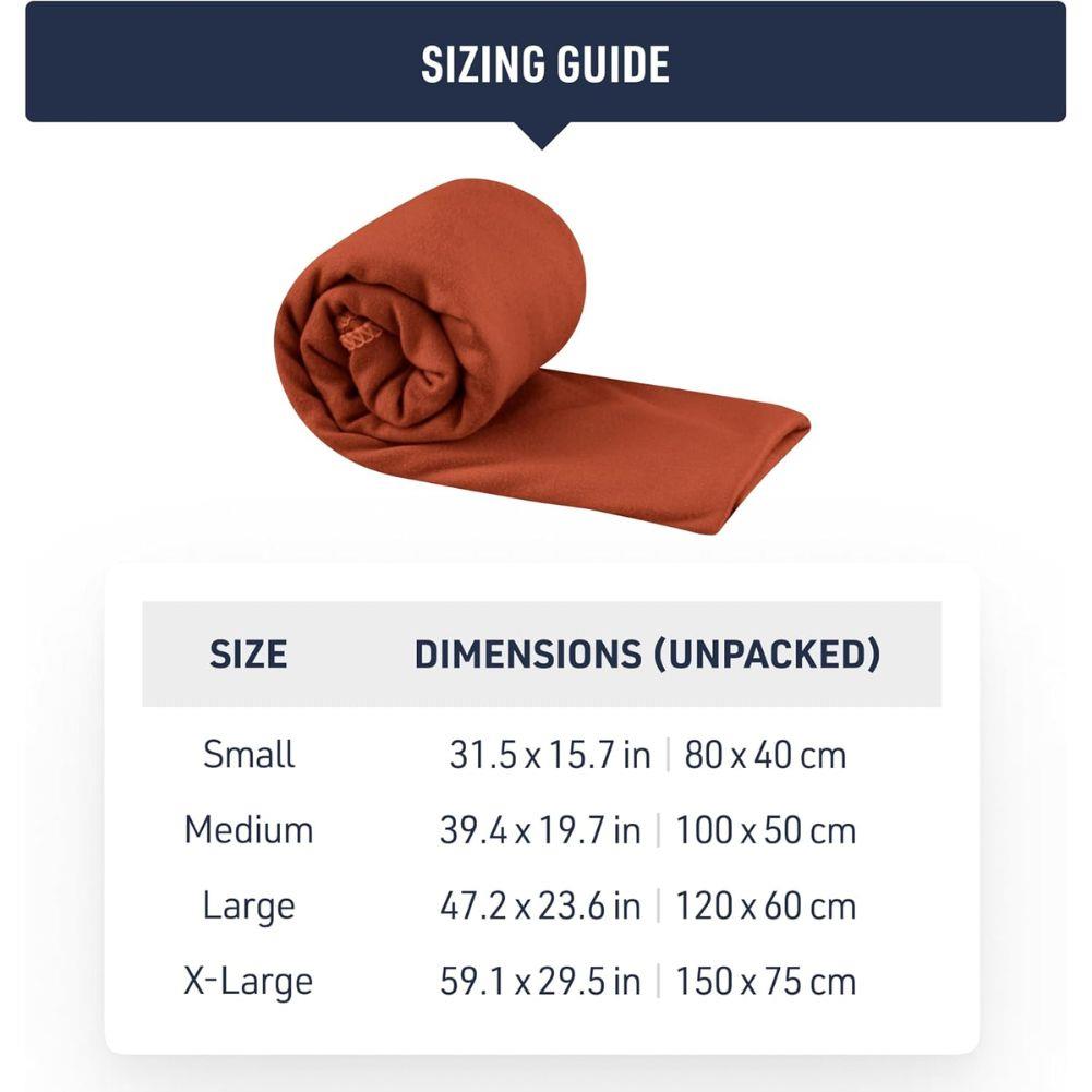 Sea To Summits Pocket Towel - X-Large (Picante) size