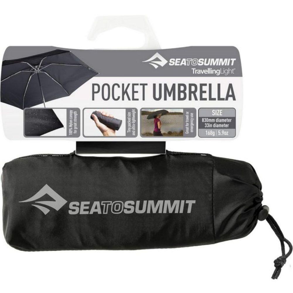 Sea To Summit Travelling Light Pocket Umbrella (Black) packages