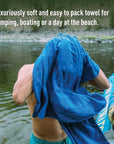 Sea To Summit Tek Microfibre Towel - Large (Moonlight Blue) clean
