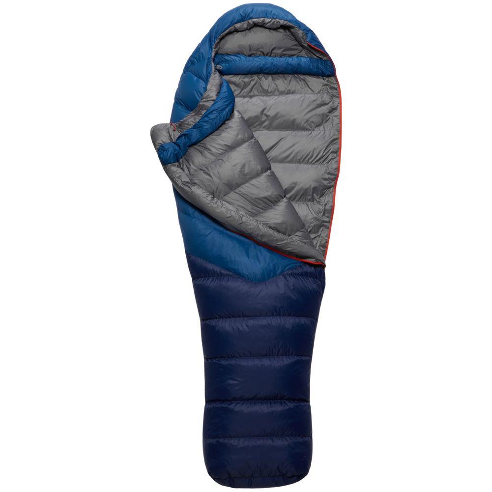 Rab Alpine 400 Regular Sleeping Bag - Left Zip (Ink) open flkap