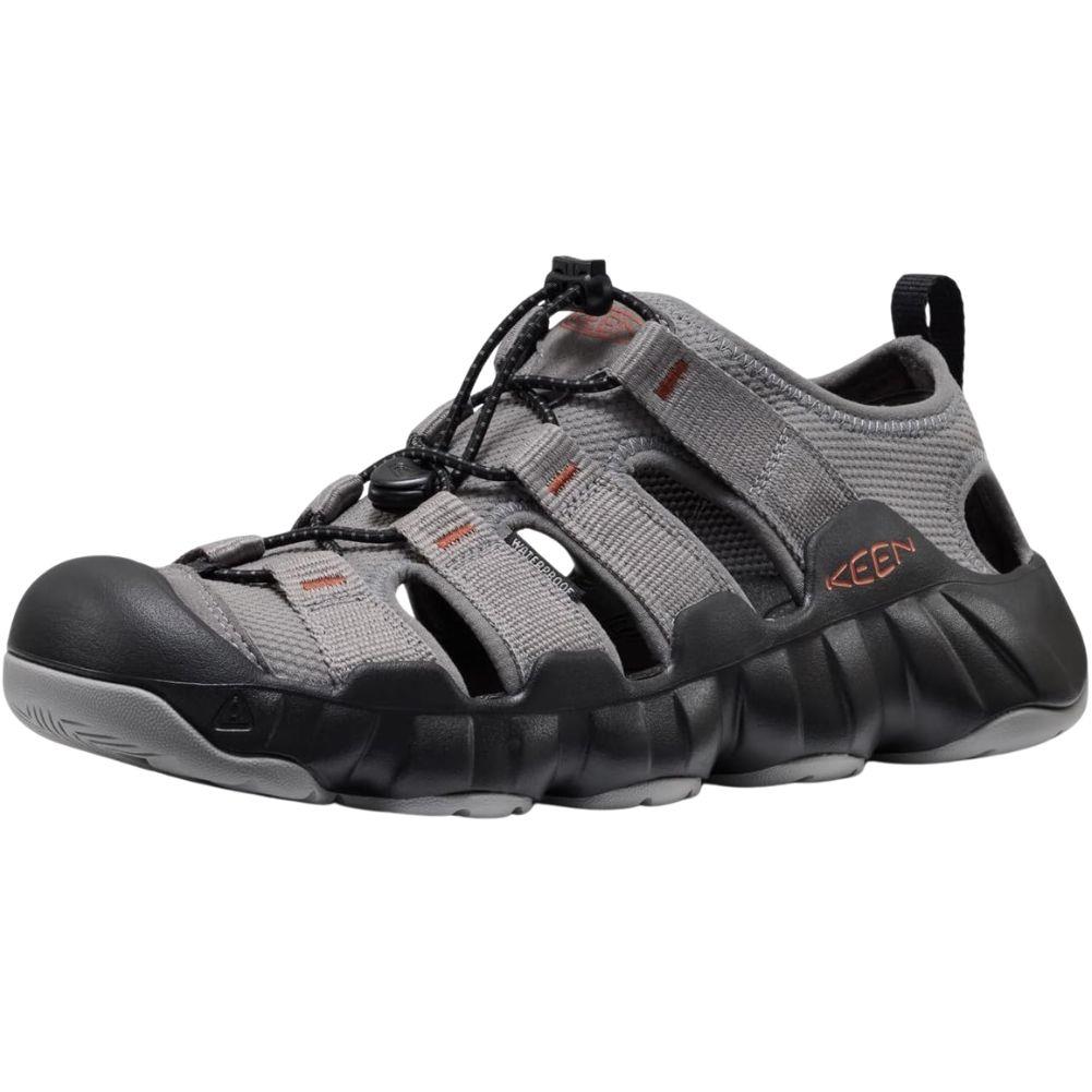 Keen Men's Hyperport H2 Sandal (Steel Grey/Burnt Brick) angle front