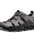 Keen Men's Hyperport H2 Sandal (Steel Grey/Burnt Brick) angle front