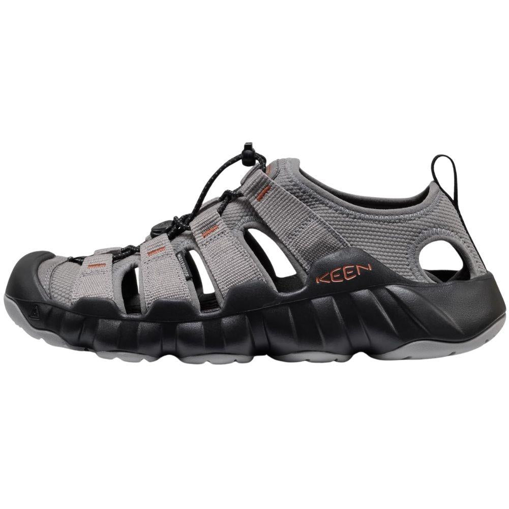 Keen Men's Hyperport H2 Sandal (Steel Grey/Burnt Brick) left side