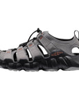 Keen Men's Hyperport H2 Sandal (Steel Grey/Burnt Brick) left side