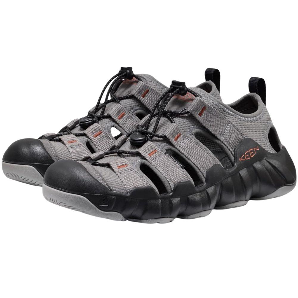 Keen Men's Hyperport H2 Sandal (Steel Grey/Burnt Brick) pair