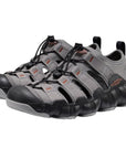 Keen Men's Hyperport H2 Sandal (Steel Grey/Burnt Brick) pair