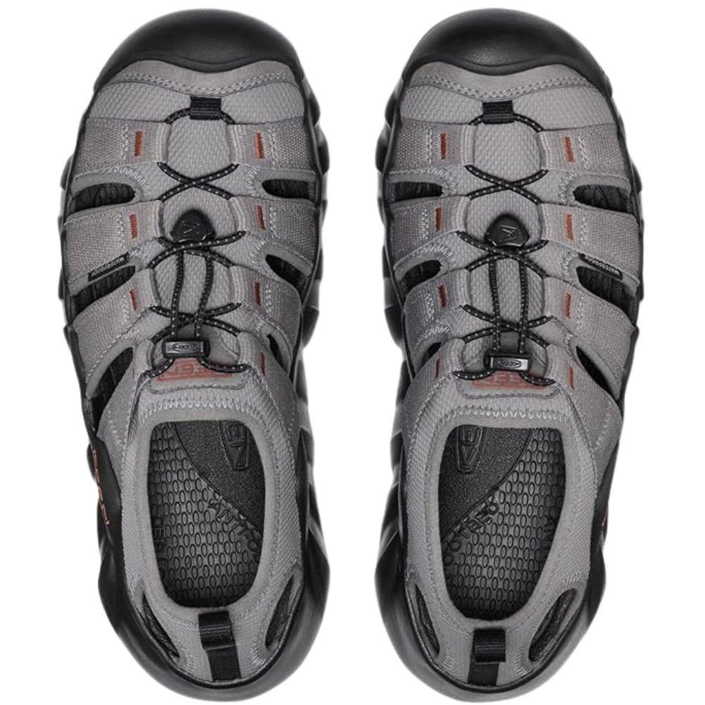 Keen Men's Hyperport H2 Sandal (Steel Grey/Burnt Brick) top view