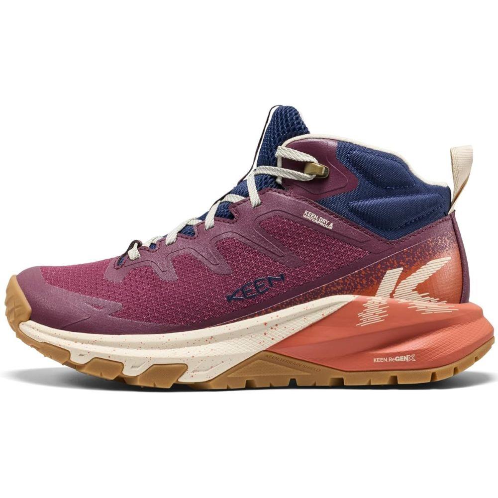 Keen Women's Targhee Apex Waterproof Hiking Boot (Fig/Burnt Brick) left