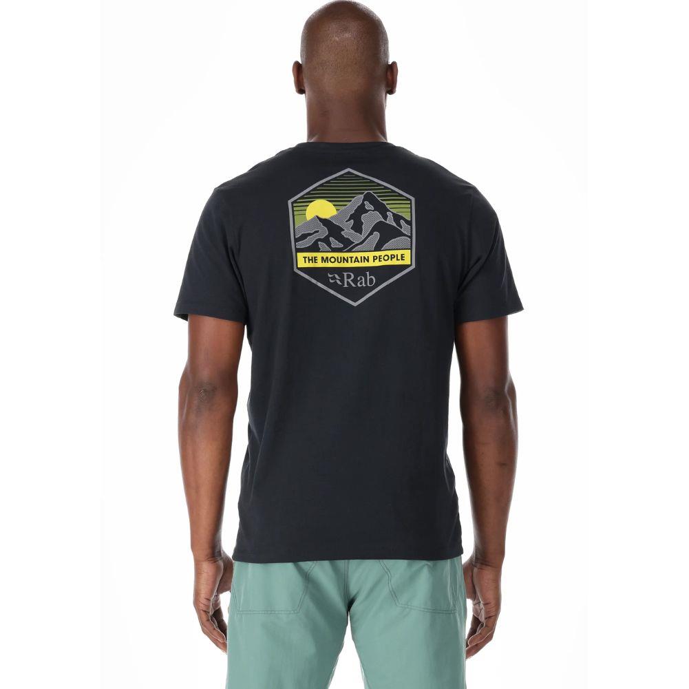 Rab Men's Stance Mountain Peak Tee (Beluga) model back
