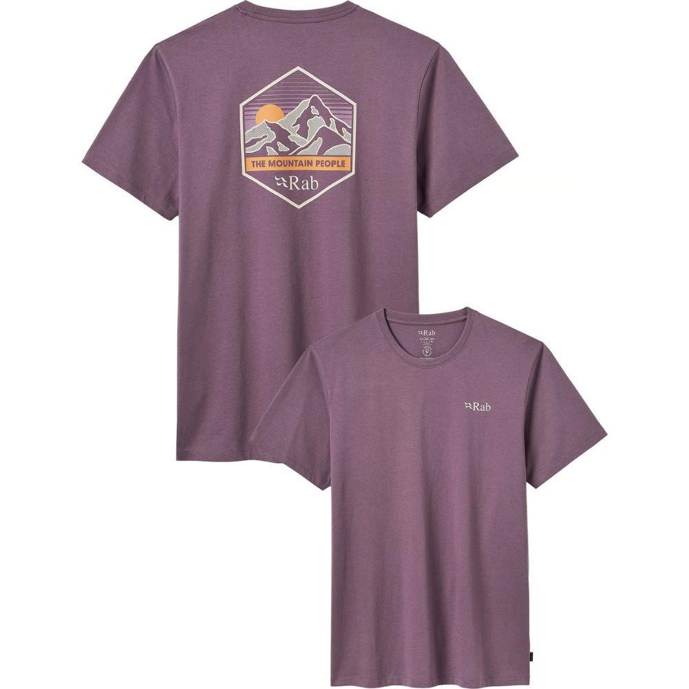 Rab Men's Stance Mountain Peak Tee (Dark Iris) pair