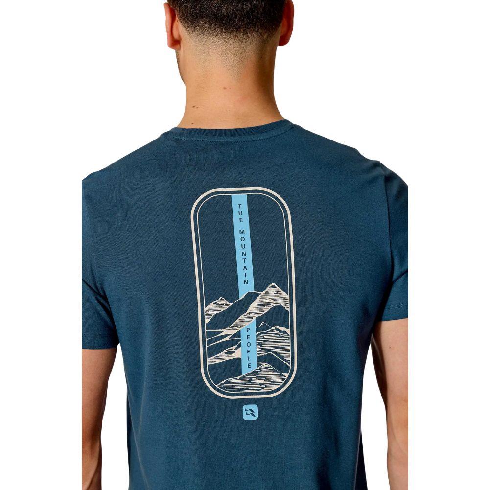 Rab Men's Stance Strata Tee (Tempest Blue) model back