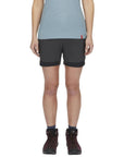 Rab Women's Torque Mountain Shorts - 8" (Anthracite/Black) front legs