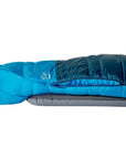Rab Ascent Down Sleeping Bag (-18°C) - Regular - Left Zip (Tempest Blue/Maya Blue) bottom