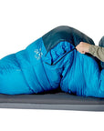 Rab Ascent Down Sleeping Bag (-24°C) - Regular - Left Zip (Tempest Blue/Maya Blue) leg