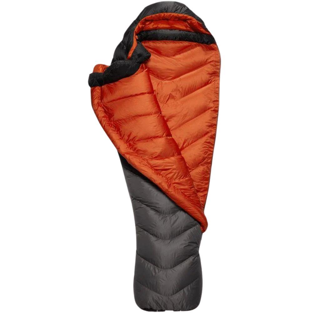 Rab Neutrino Pro 900 Long Down Sleeping Bag (-22C) - Left Zip (Granite) open
