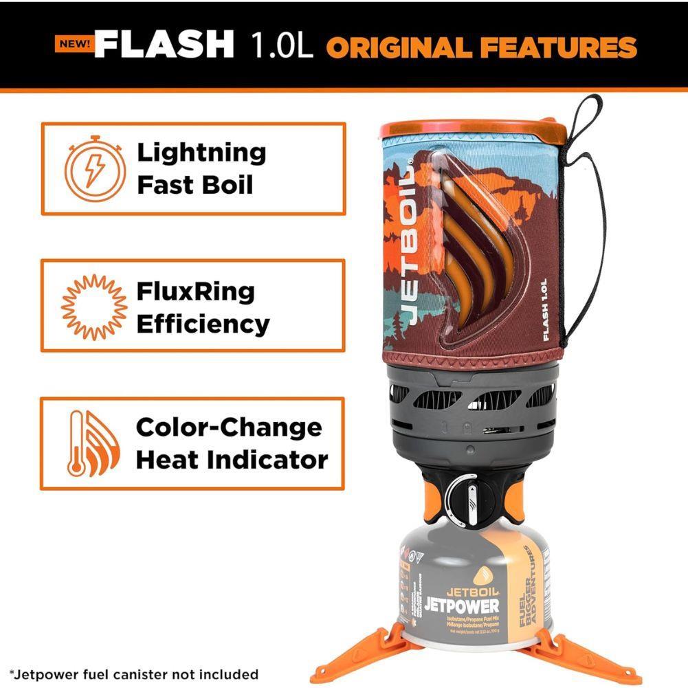 Jetboil Flash 1.0L Fast Boil System (Duck Camo) eature