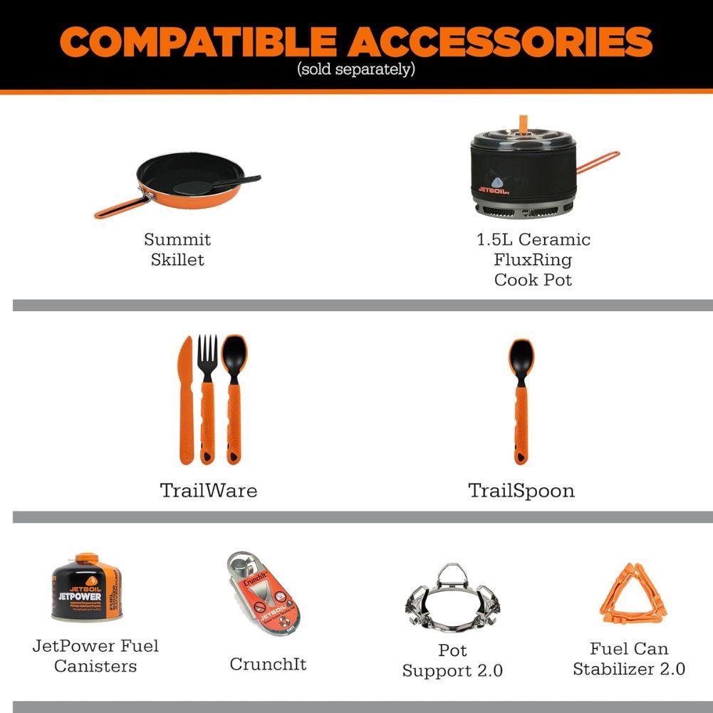 Jetboil TrailCook 1.2L Cook System (Carbon) compatible