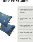 Nemo Equipment Fillo Backpacking & Camping Pillow (Blue Horizon/Ombre Blue OS) key