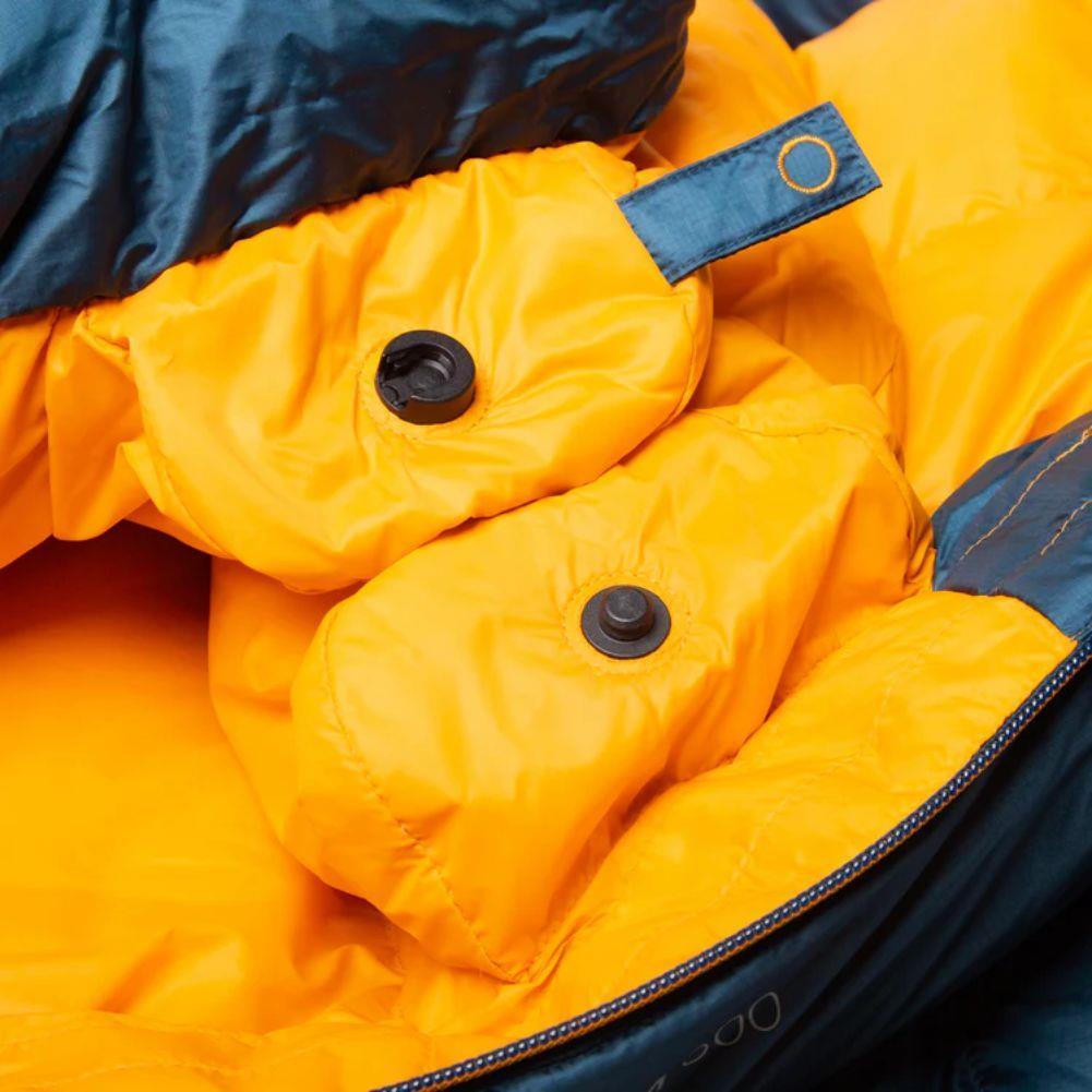 Mountain Equipment Helium 400 Regular Down Sleeping - Right Zip buttons