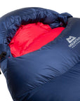 Mountain Equipment Helium Women's 400 Regular Down Sleeping Bag - Left Zip (Medieval Blue) angle