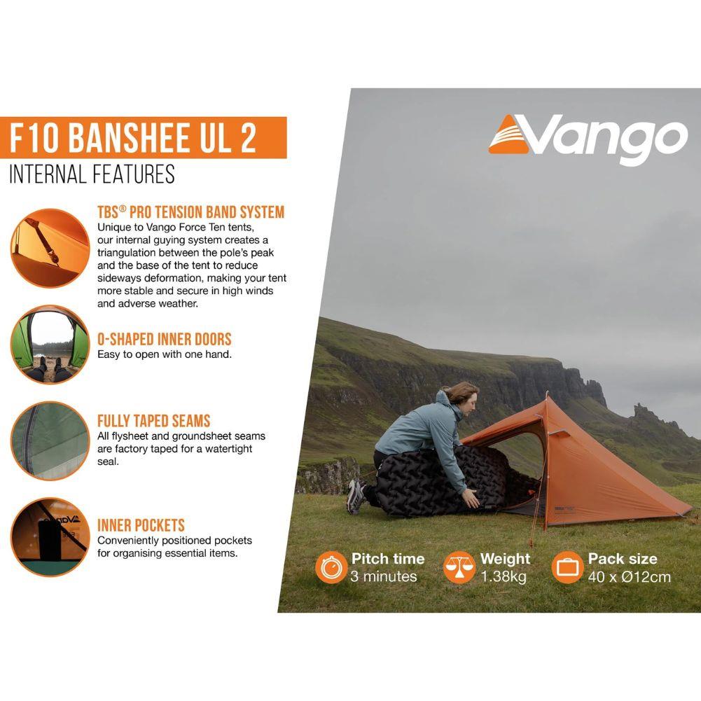 Force Ten (F10) Banshee UL2 -  2 Man Tent (Burnt Orange) tents