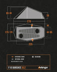 Force Ten (F10) Banshee UL2 -  2 Man Tent (Burnt Orange) diagram