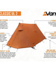 Force Ten (F10) Classic UL2 - 2 Man Tent (Burnt Orange) info