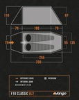 Force Ten (F10) Classic UL2 - 2 Man Tent (Burnt Orange) diagram
