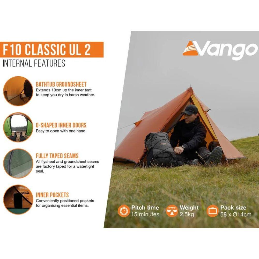 Force Ten (F10) Classic UL2 - 2 Man Tent (Burnt Orange) more info
