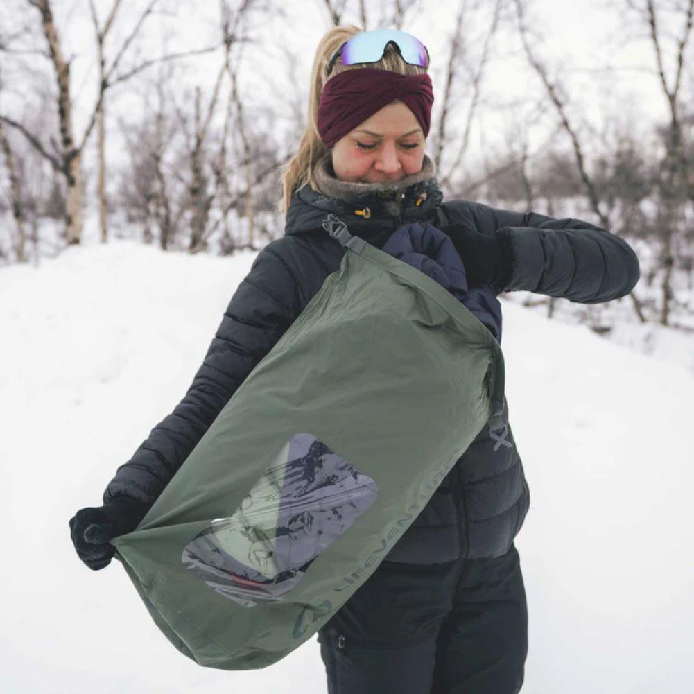 Lifeventure Stormlight Dry Bags TPU Window Multipack (Yellow/Rust/Olive) pull