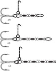 VMC Pike Chain Fishing Hook - M (UV Orange) sizes