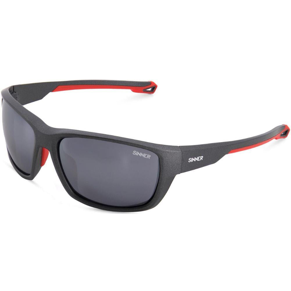 Sinner Nirapi Mountain Sintec Lens Sunglasses (Matte Gun Metal/Red)
