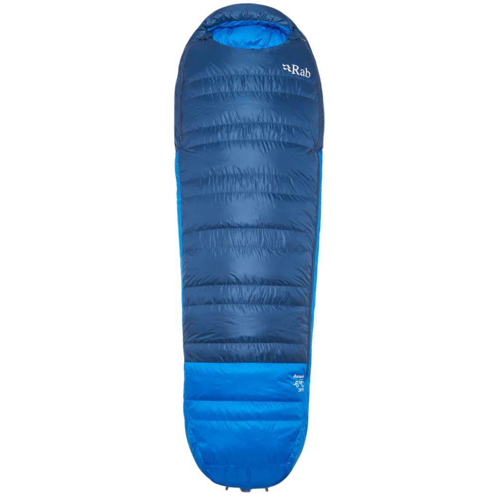 Rab Ascent Down Sleeping Bag (-6°C) - Long - Left Zip (Tempest Blue/Maya Blue)
