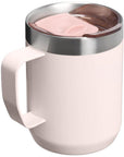 Stanley Everyday Camp 230ml Mug (Hammertone Rose Quartz) angle
