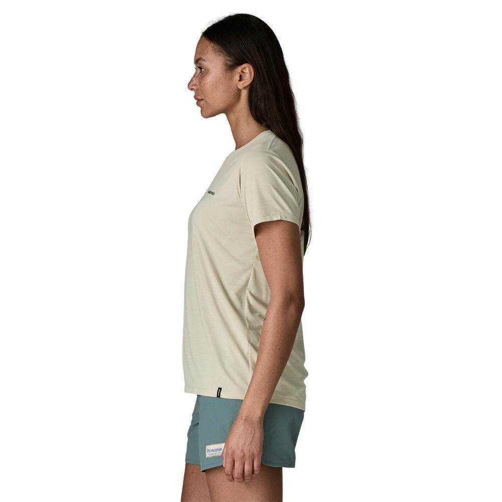 Patagonia Women's Capilene Cool Daily Shirt - Boardshort Logo (Dyno White) Side