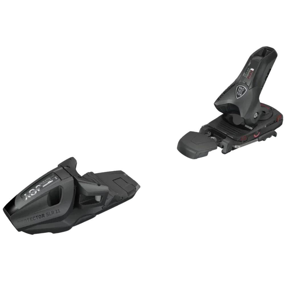 Head e-super Joy SW SLR Skis + Protector SLR 10 GW Bindings Side