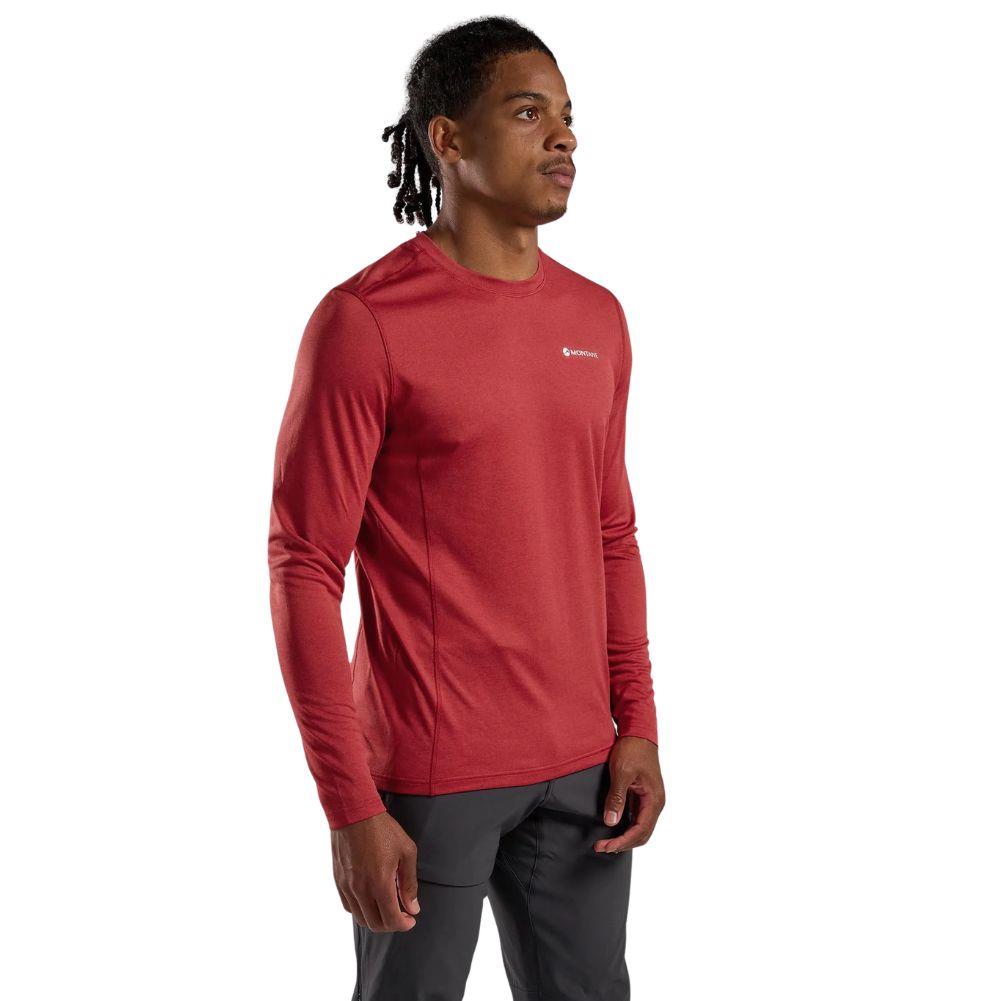Montane Men's Dart Long Sleeve T-Shirt (Dark Maple) Side