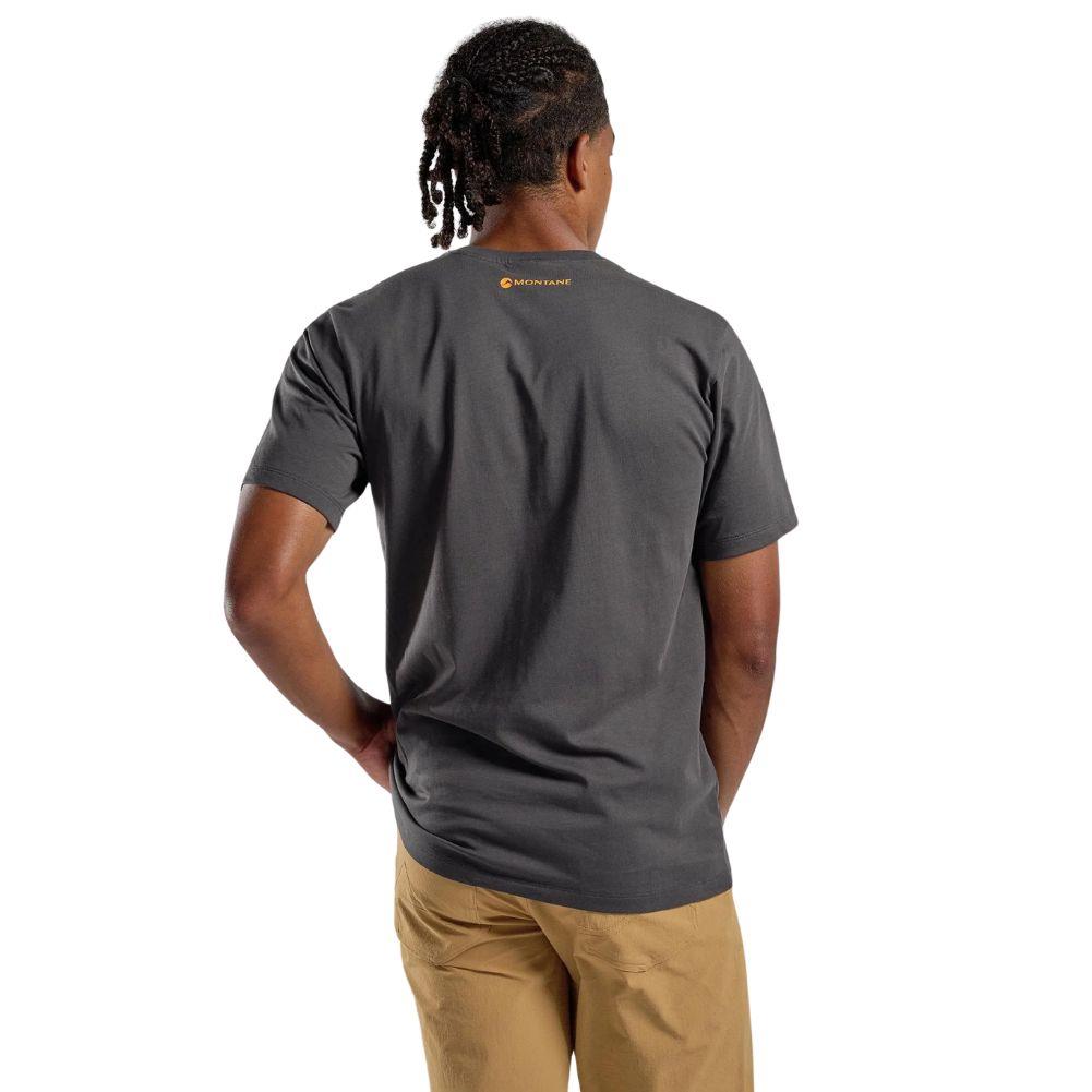 Montane Men's Dual Mountain T-Shirt (Midnight Grey) Back