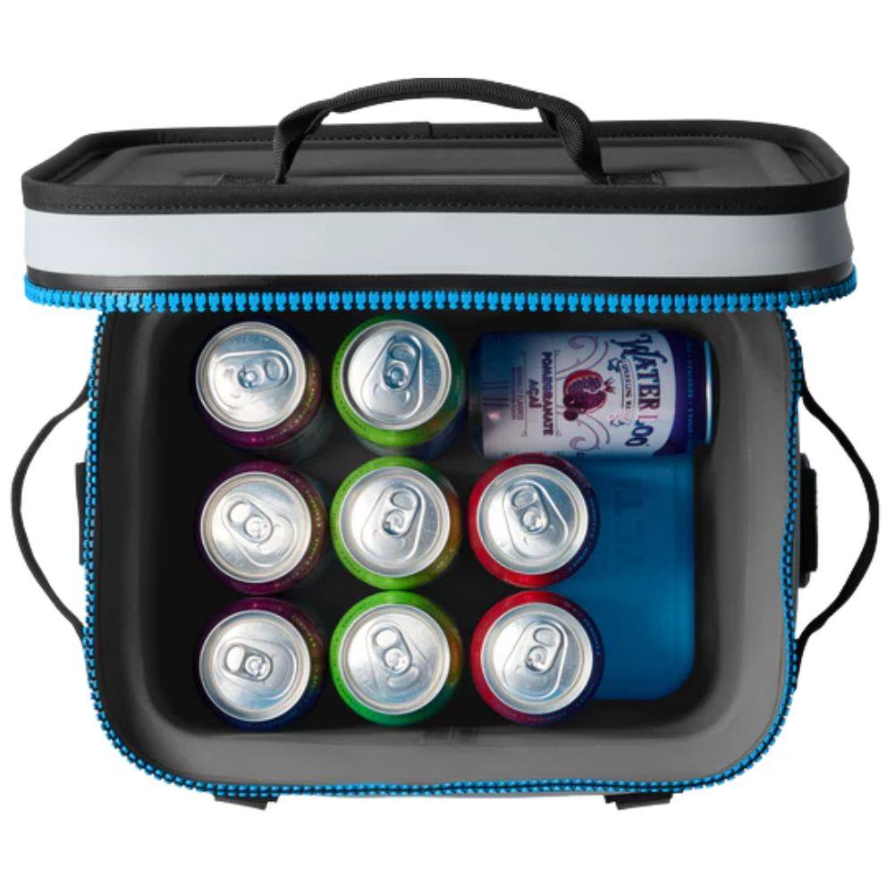 Yeti Hopper Flip 12 Soft Cooler (Fog Grey/Blue) cans