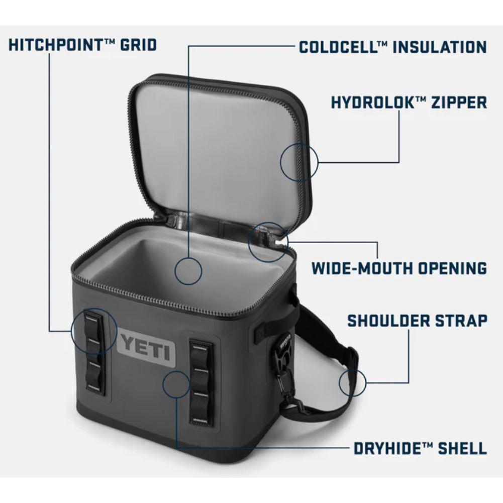 Yeti Hopper Flip 12 Soft Cooler (Fog Grey/Blue) info